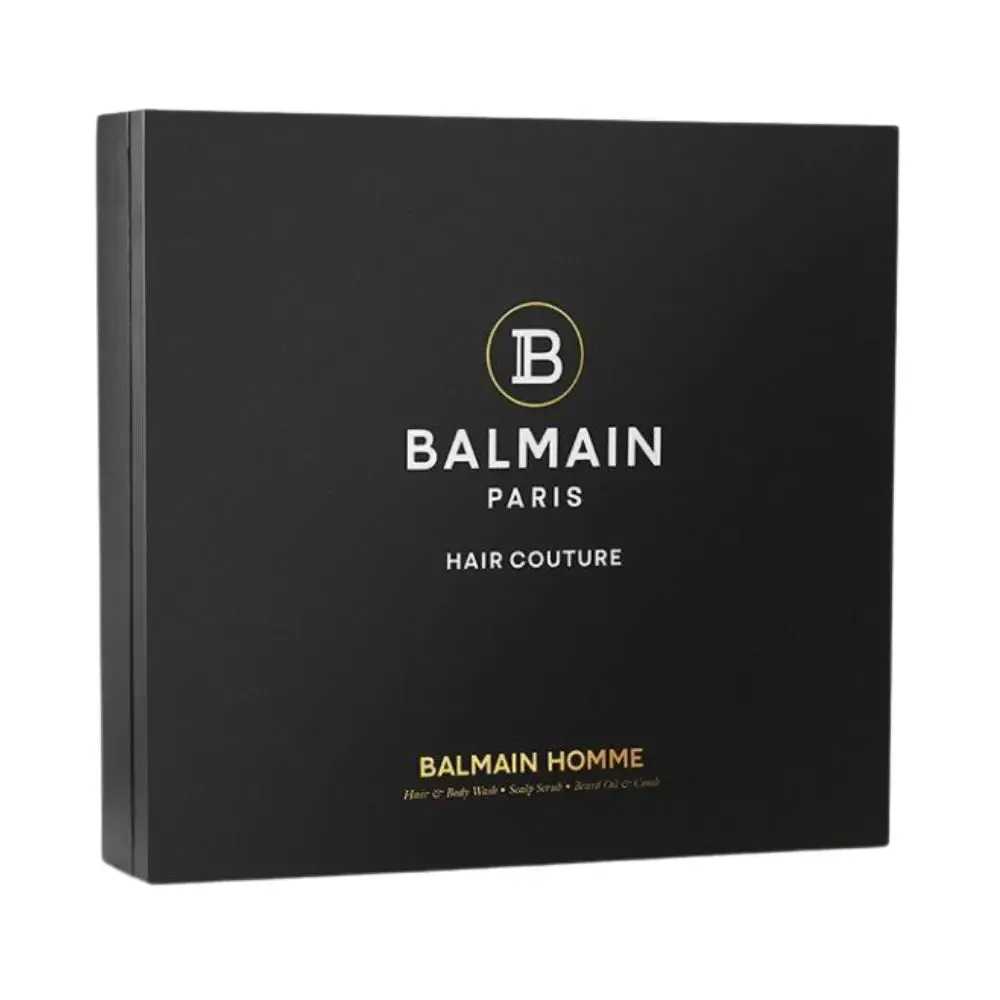 Balmain Homme Gift Set 1 (Beard Oil, Hair & Body Wash, Scalp Scrub)