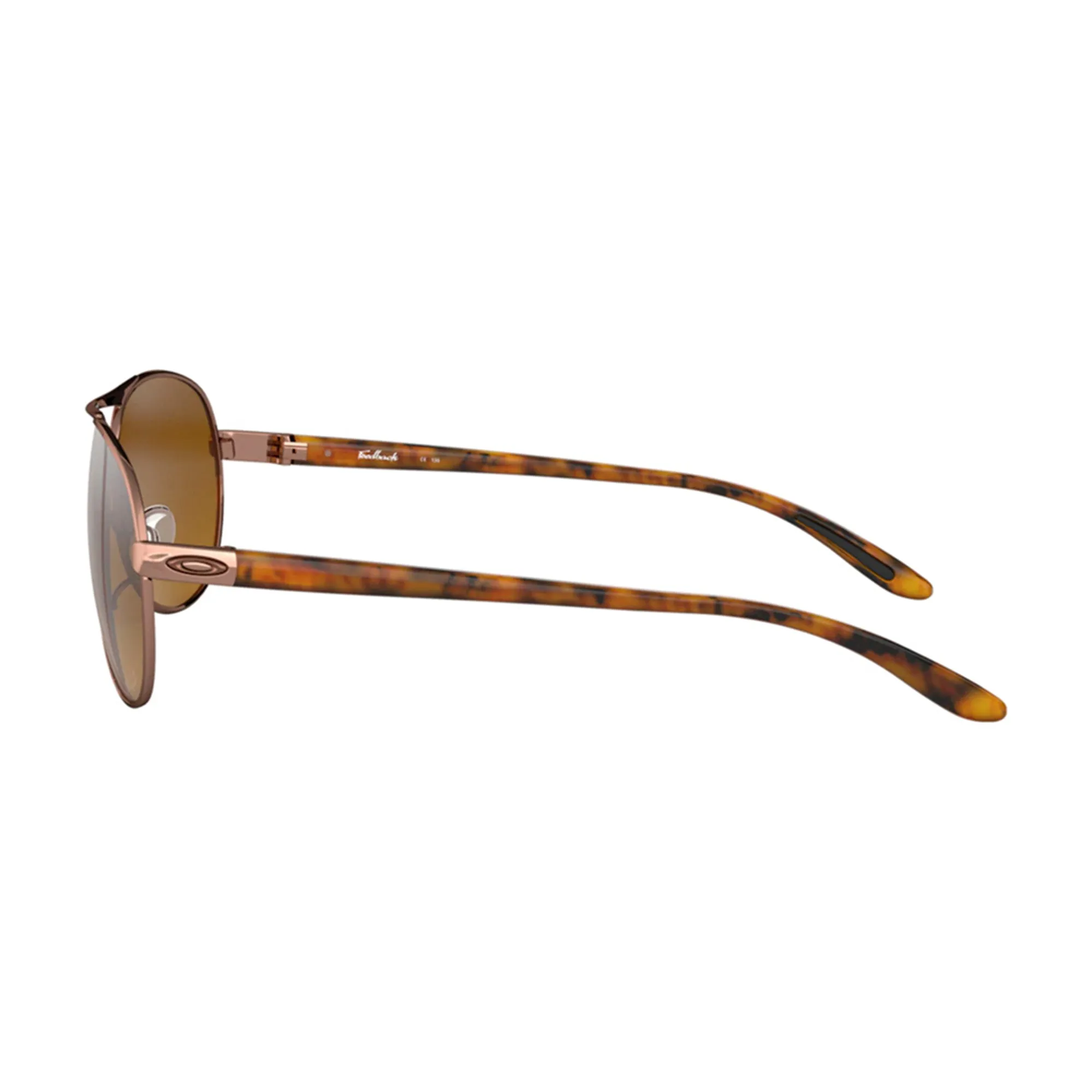 Oakley OO4079-14 Womens Feedback Sunglasses Rose Gold Frame Brown Gradient Polarized Lens
