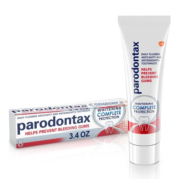 Parodontax Complete Protection Teeth Whitening Toothpaste for Bleeding Gums, 3.4 oz