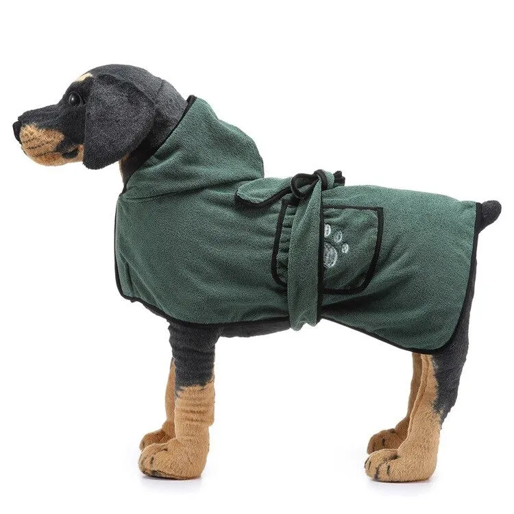 Super Absorbent  Dog Towel Coat Bathrobe Dog Coat Microfiber Quick-Drying Towel Dog