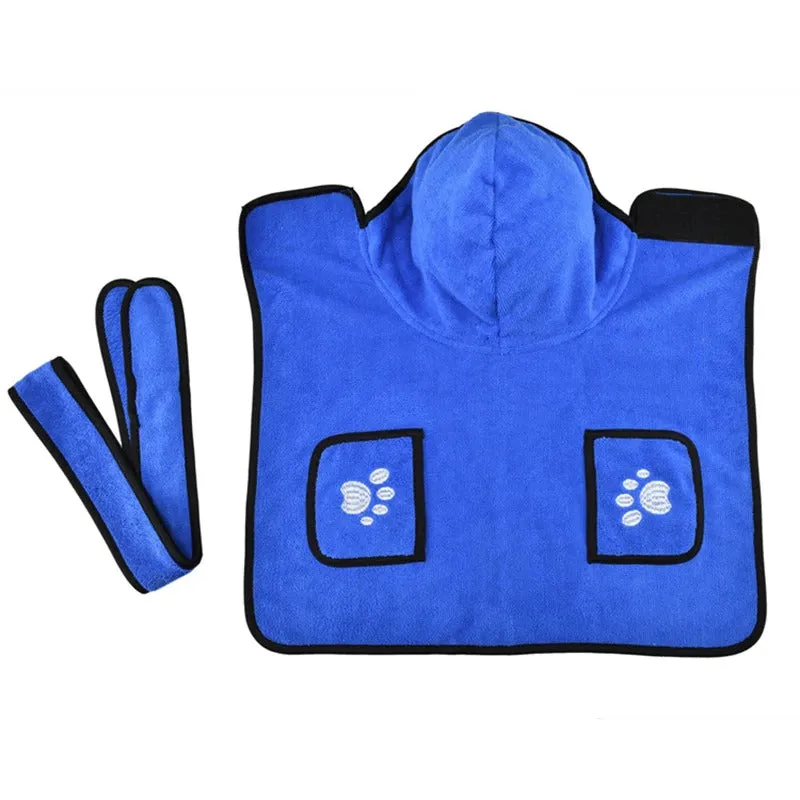 Super Absorbent  Dog Towel Coat Bathrobe Dog Coat Microfiber Quick-Drying Towel Dog