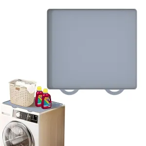 Washer and Dryer Top Protector Silicone Protetive Mat for Washing Machine Dryer Top Gray